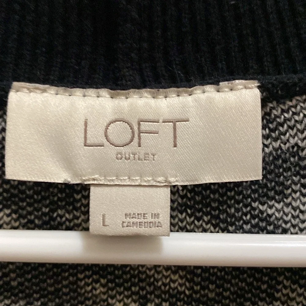 LOFT  Sweater/Cardigan Womens Size L 100% Cotton - Picture 5 of 6